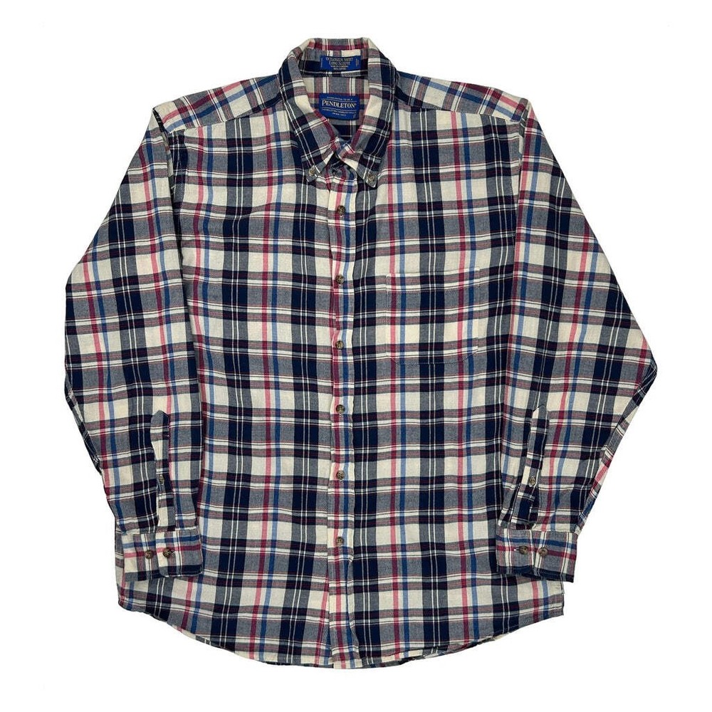 Pendleton Checked Flannel Shirt - Large Multicoloured Cotton