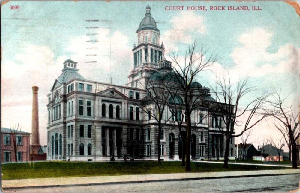 Rock Island Illinois IL : COURT HOUSE SCENE m/14 BD4049