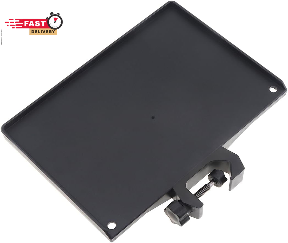 RTNLIT Microphone Stand Tray, Clamp on Firm Rack Tray Holder with 4.5 Pound Weig