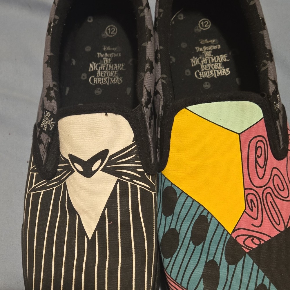 Disney Nightmare Before Christmas Jack Skellington Men's Slip-On Shoes Multic...