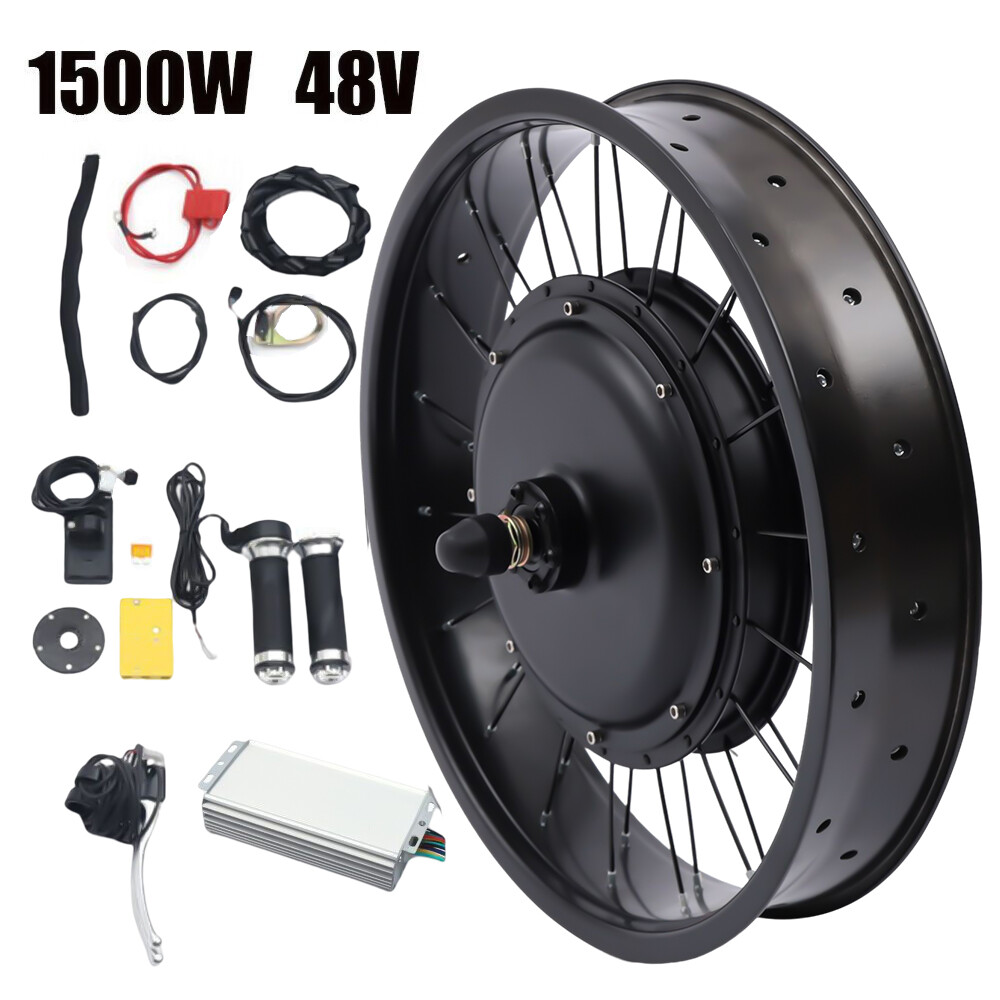 48V 26inch Electric Bike Rear Wheel Hub Motor Conversion Kit Fat Tire Snow Bike