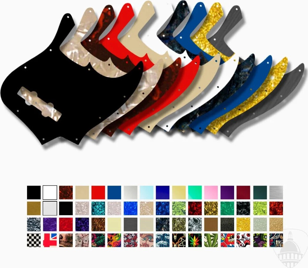 WD Custom Pickguard For Fender 2013-Present Made In Mexico Geddy Lee Jazz Bass