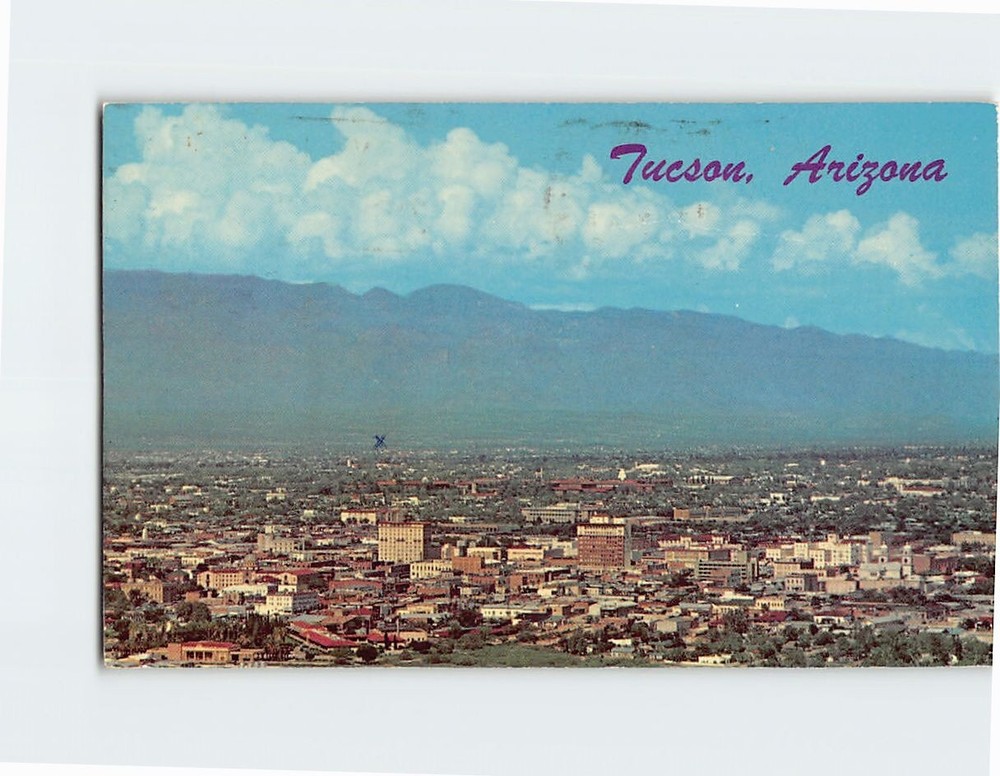 Postcard Aerial View Tucson Arizona USA