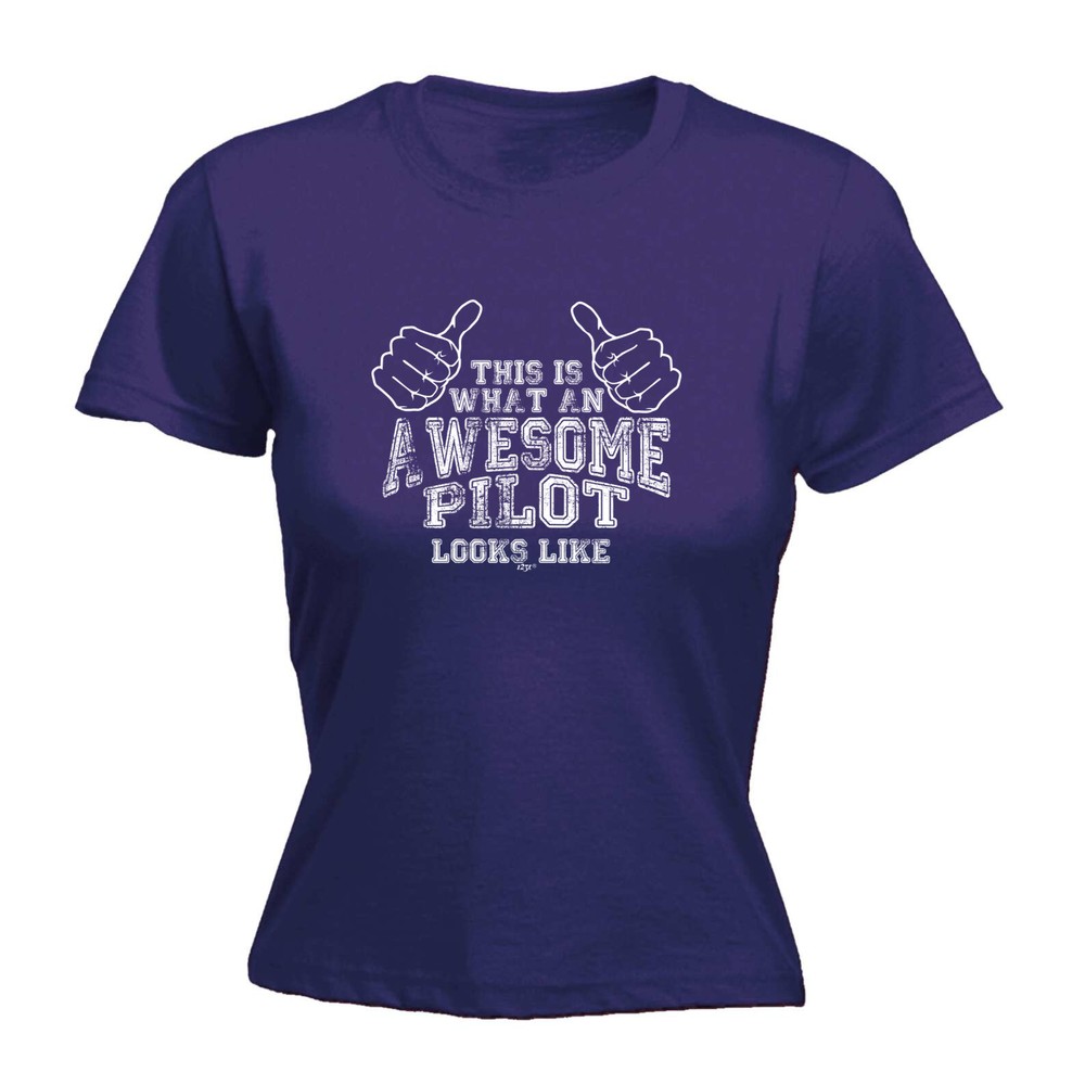 This Is What Awesome Pilot - Womens T Shirt Funny T-Shirt Novelty gift tshirt