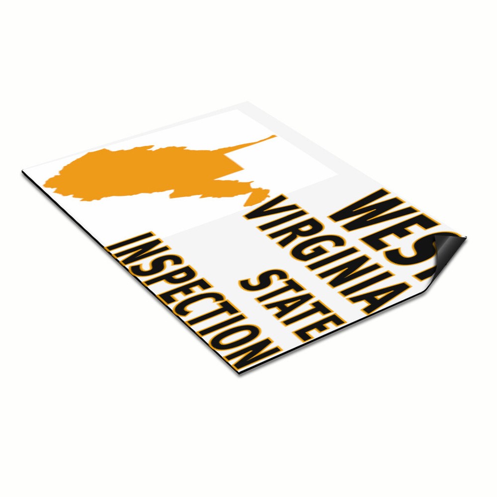 2-Pack WV State Inspection Car Magnets - Heavy Duty Industrial Signs