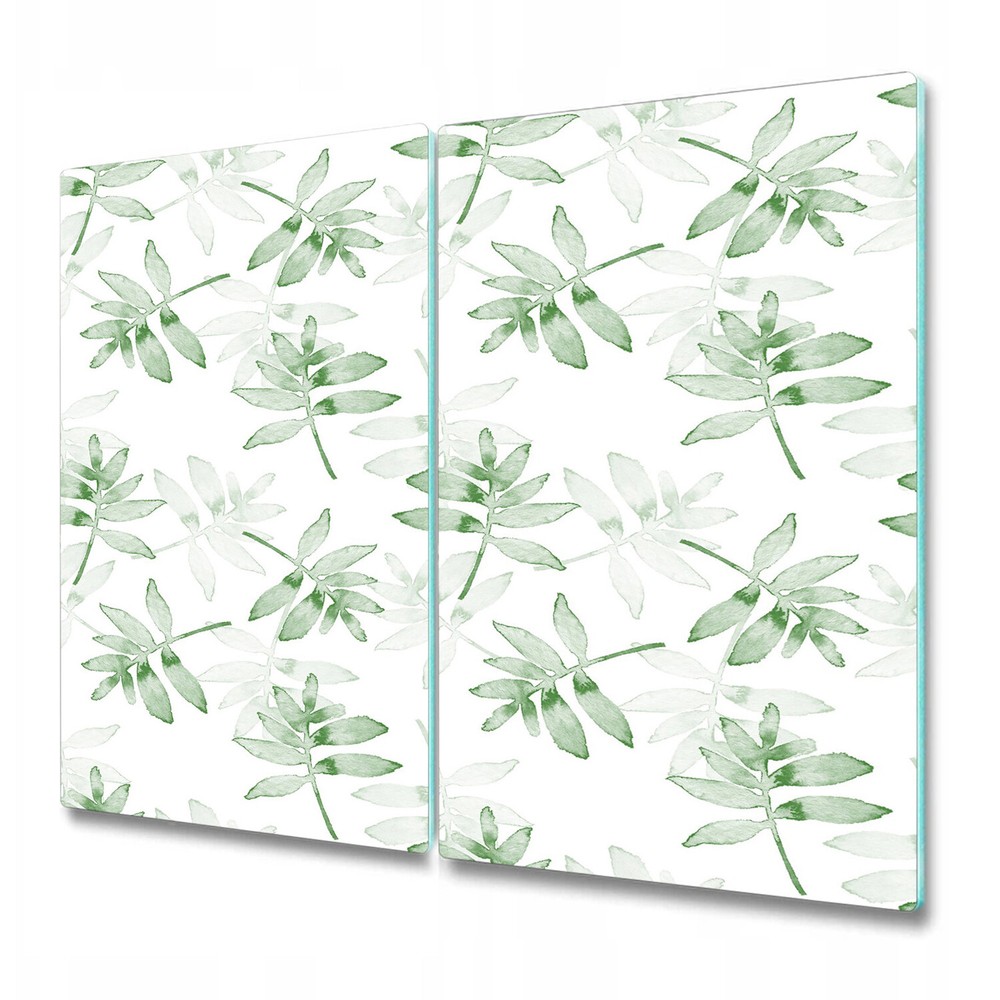 Glass Chopping Cutting Serving Board Green Leaves Tropical Plants room 2x30x52
