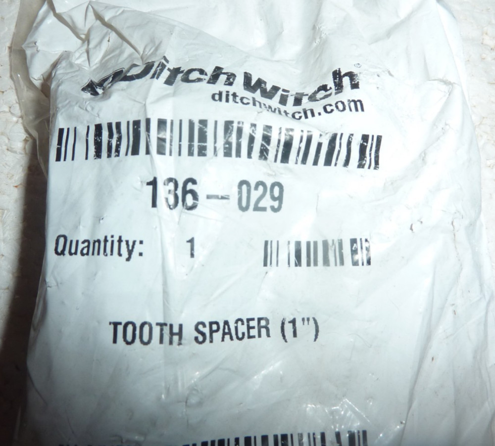 NOS Ditch Witch Genuine OEM 136-029 Tooth Spacer 1