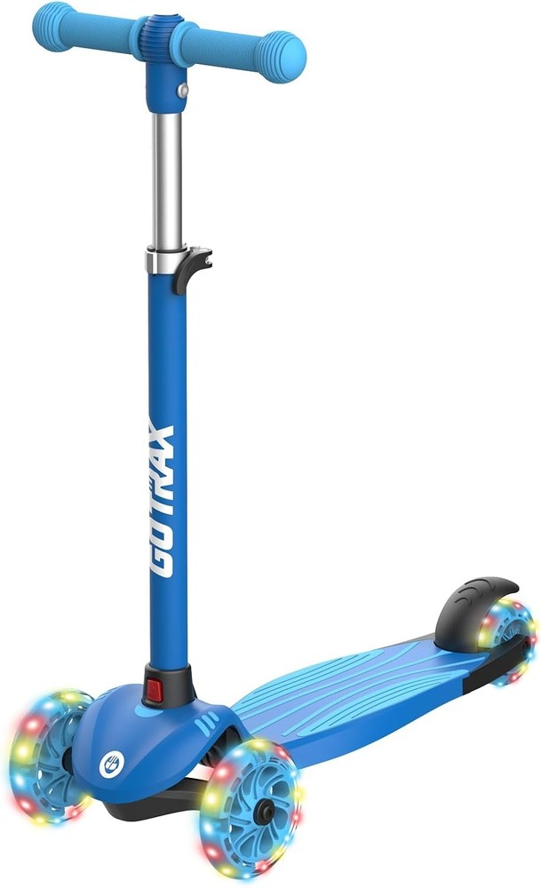 Gotrax KS1 Kids Kick Scooter 3-Wheel LED Light Up Wheels Adjustable Height Ages