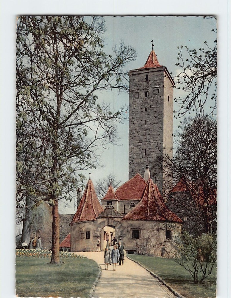 Postcard Das Burgtor Rothenburg ob der Tauber Germany