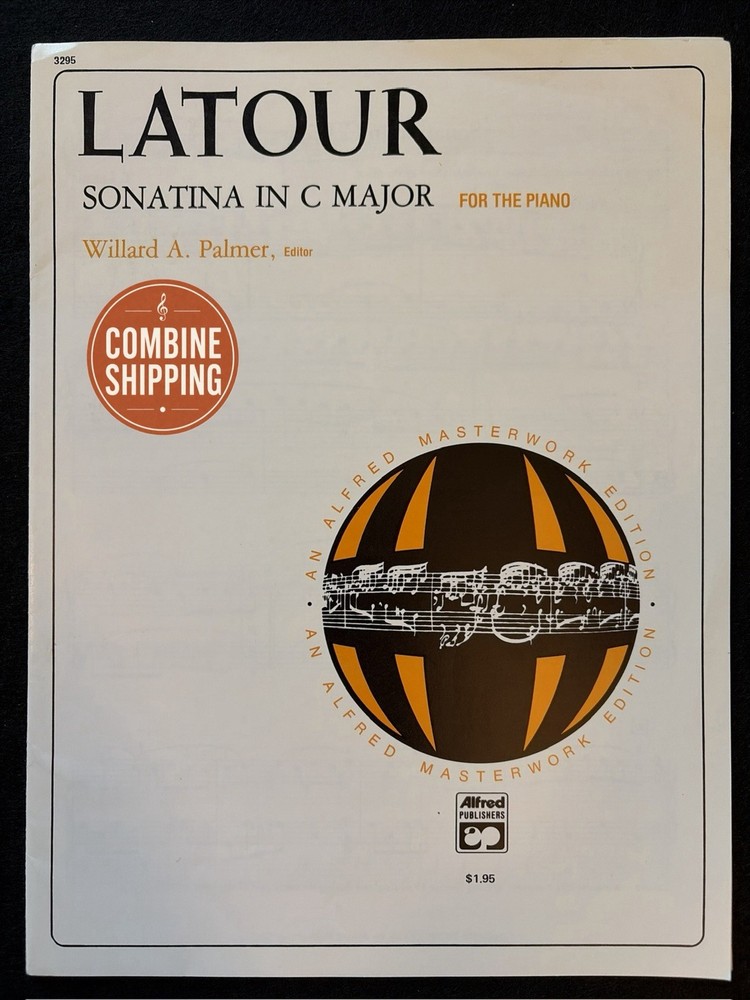 Latour Sonatina in C Major Alfred Masterworks Piano Sheet Music Palmer