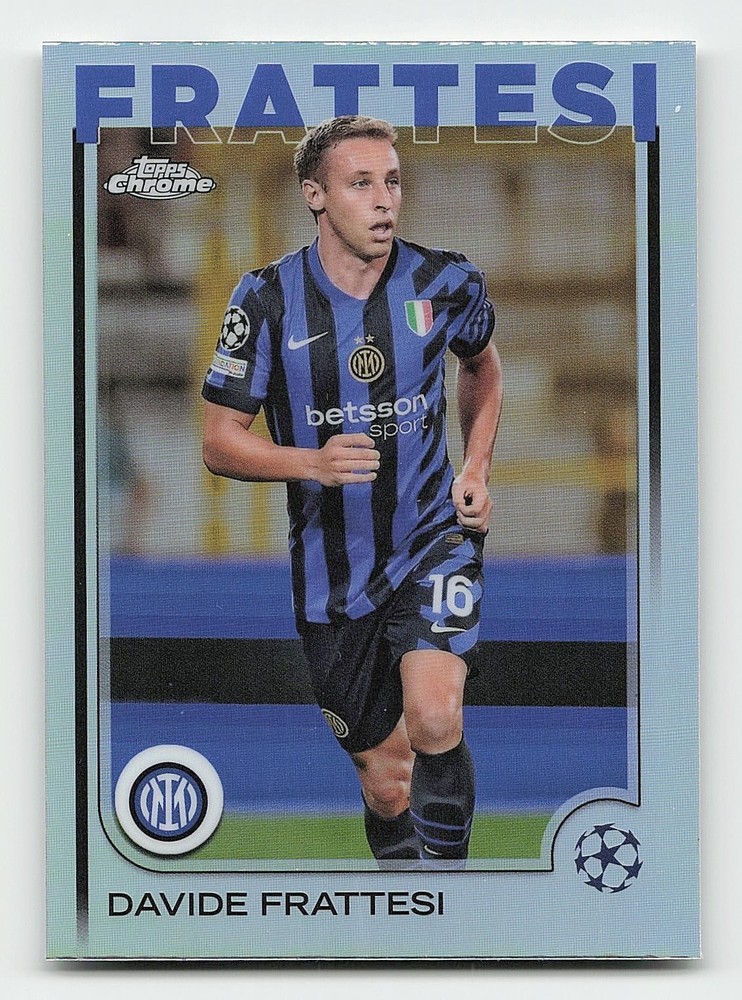 2024-25 Topps Chrome UEFA Club Competitions #195 Davide Frattesi Refractor