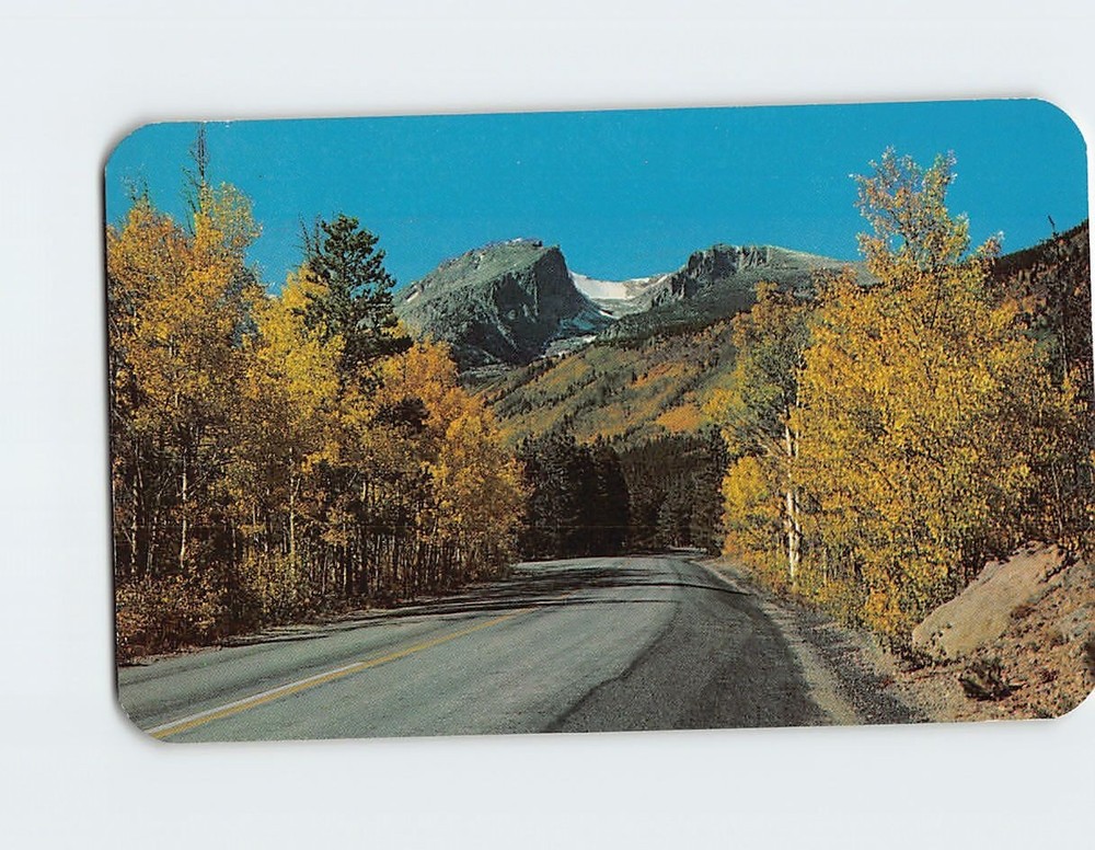 Postcard Mt. Hallett in autumn Rocky Mountain National Park Colorado USA