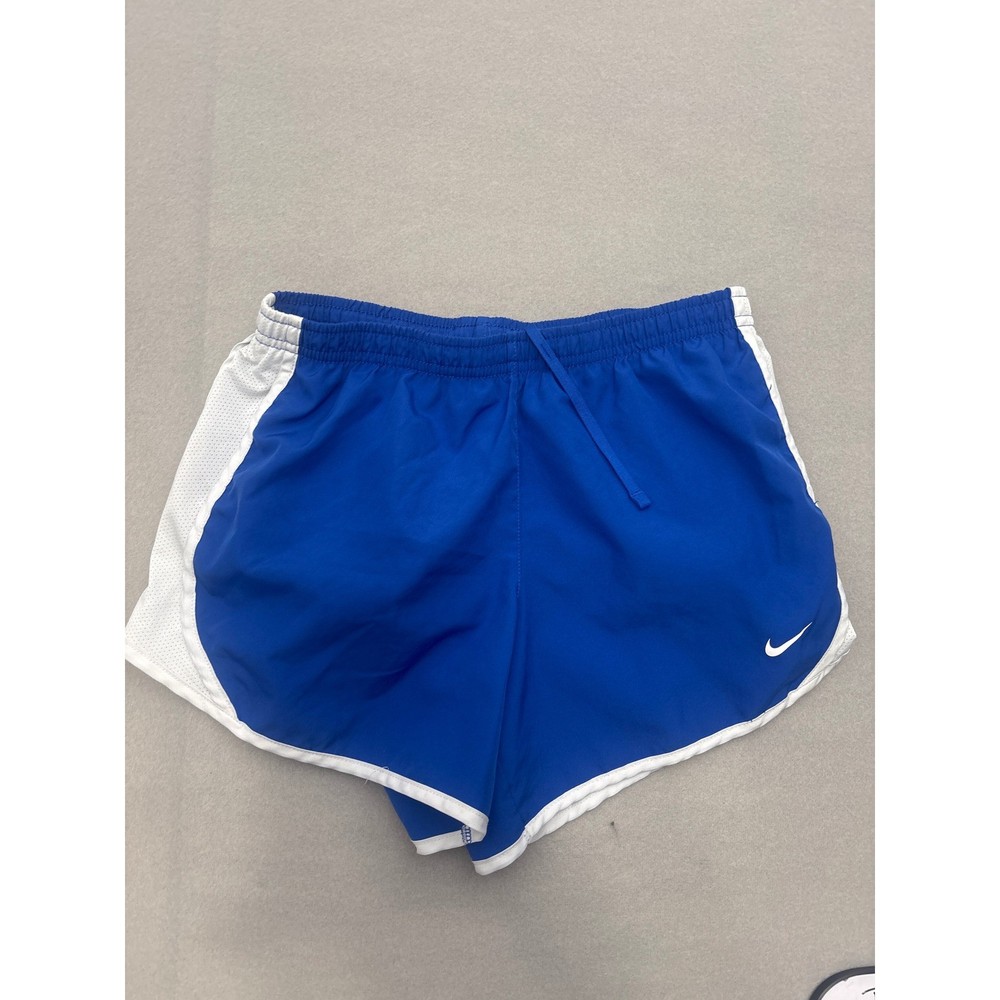 Nike Womens Running Shorts Royal Blue White Mesh Trim Athletic Gym Size S M