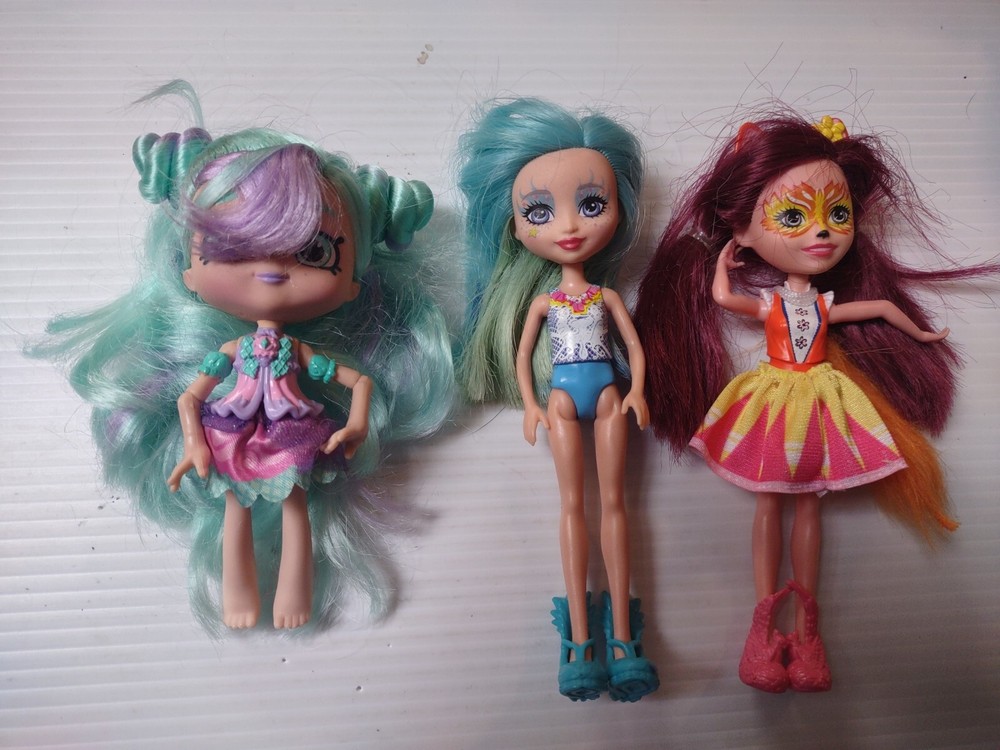 Lot Of Dolls, Enchantimals Doll Lot Felicity Fox Patter Peacock Incomplete 6”