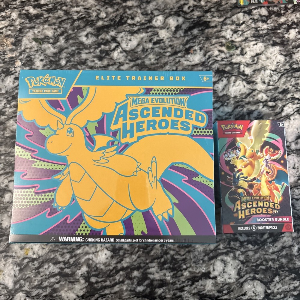 Pokémon Ascended Heroes ETB And Booster Bundle Package. Sealed