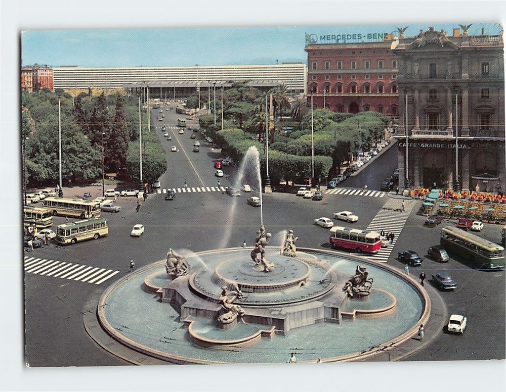 Postcard Republic Square Rome Italy