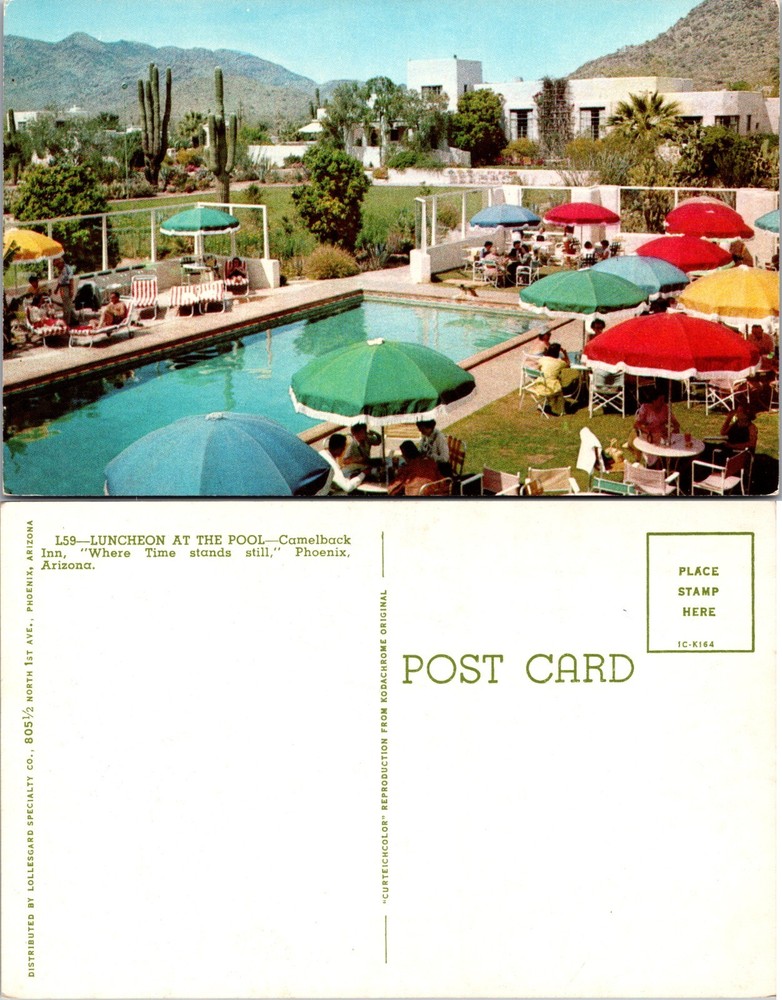 Camelback Inn Pool Phoenix Arizona AZ Postcard