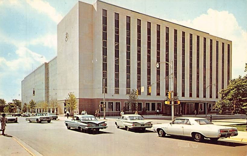 Postcard IN: Krannert Graduate School, Purdue University, Lafayette, Indiana