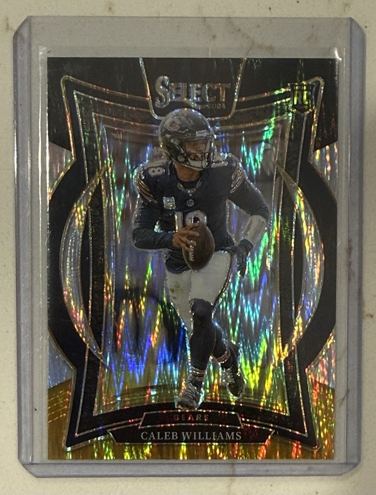 2024 Panini Select - Concourse Caleb Williams #25 Black & Gold Shock Prizm (RC)