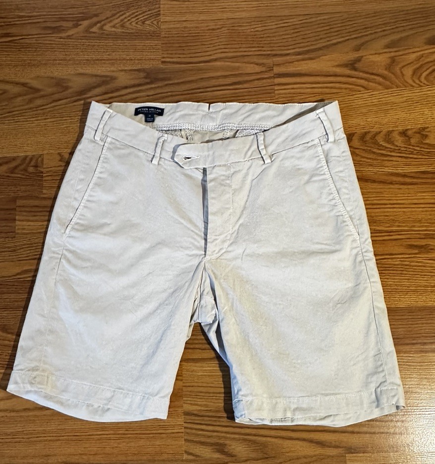 Peter Millar Shorts Mens 32 Green Crown Crafted Chino Golf 9in Inseam Casual