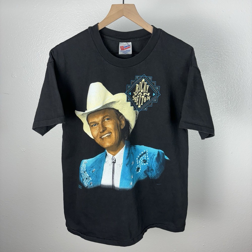 Vintage 90’s Country Ricky Van Shelton Concert Single Stitch T Shirt Size Large
