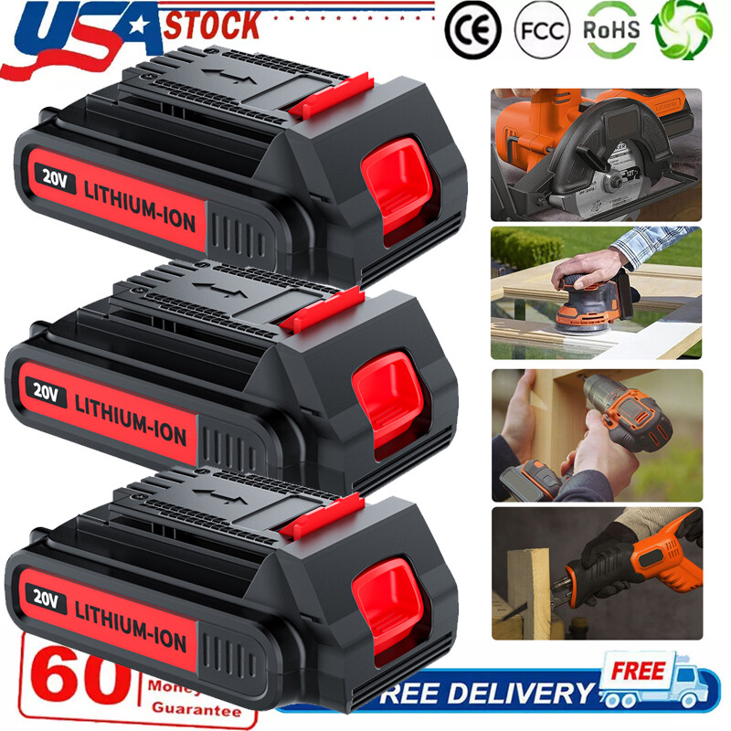 1-4PCS 20V Black+Decker Max Lithium LBXR20 LBXR20-OPE LB20 Battery Replacement  