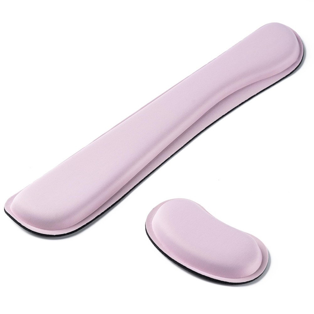 Ergonomic Gel Memory Foam Keyboard Wrist Rest with Soft Fabric Pad