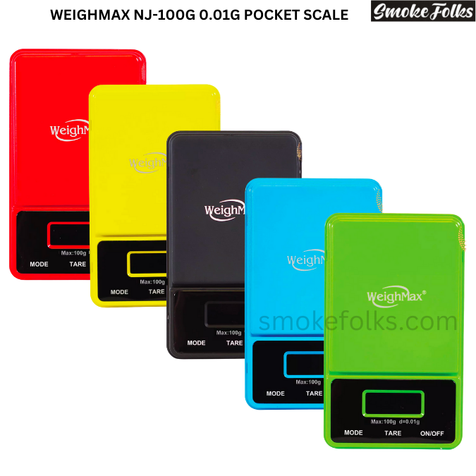 WeighMax NJ Ninja Digital Pocket Scale 100g x 0.01g Precision, Choose Your Color