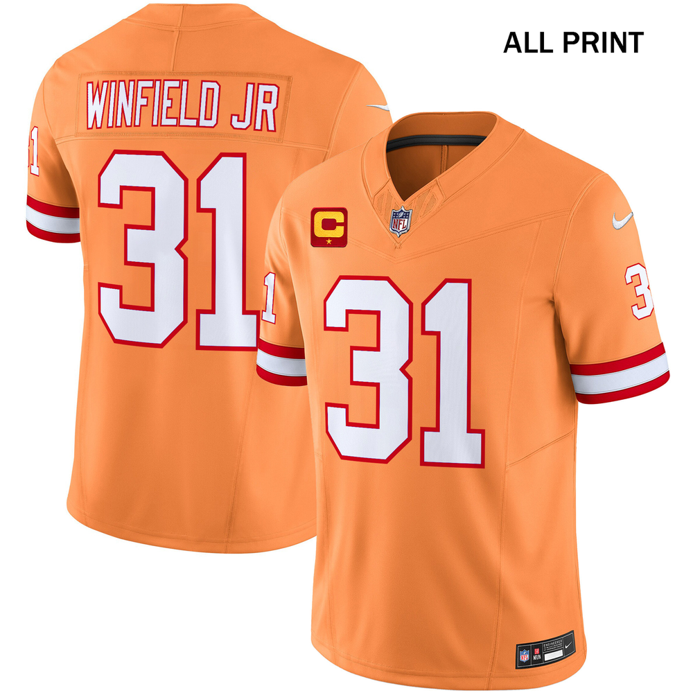 Tampax Bay Buccaneers Throwback Antoine Winfield #31 Football Jersey Full Print