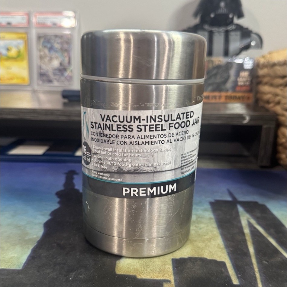 16 oz Vacuum-Insulated Stainless Steel Food Jar, Silver, Twist Lid
