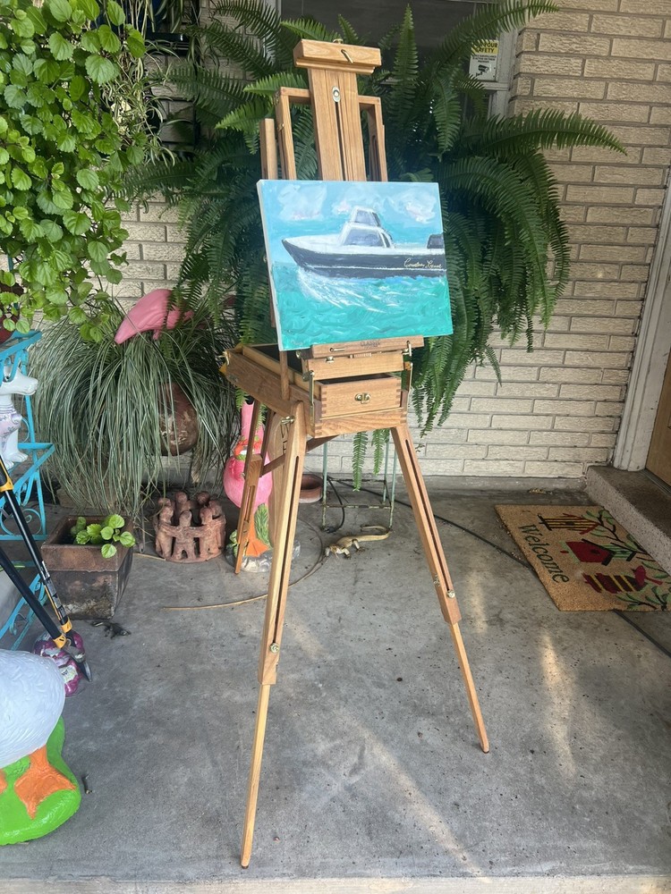 GENTLY USED Jullian Original Half Box French Easel Dried Beechwood No Bag!