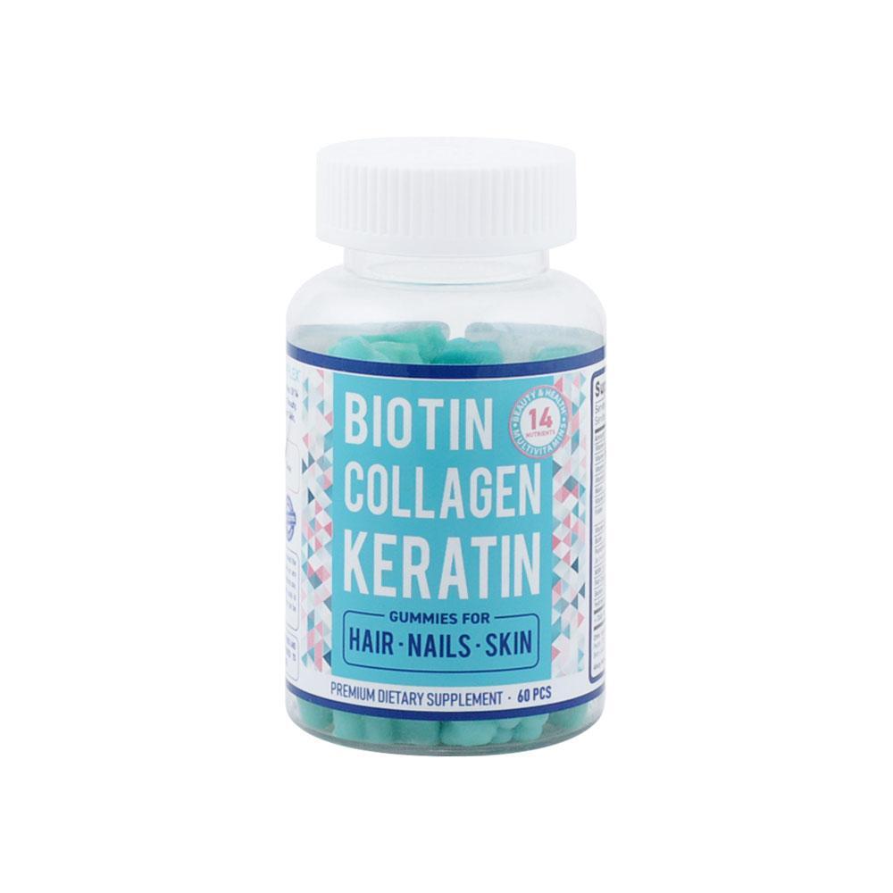 Biotin Collagen Keratin Gummies for Hair Growth Skin For Strong Nails