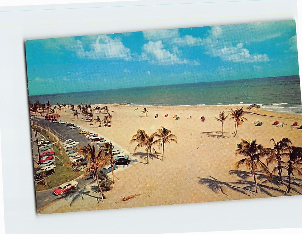 Postcard Beach Scene Fort Lauderdale Florida USA