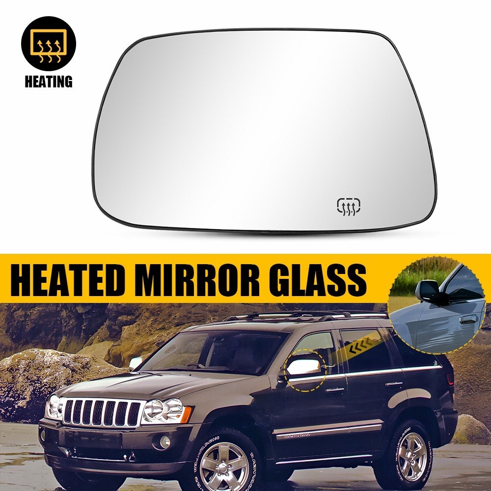 Driver Side Mirror Glass Replacement For 2005-2010 Jeep Grand Cherokee Heated