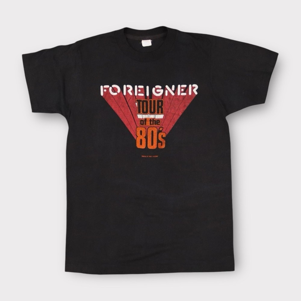 Vintage Foreigner Band T-Shirt Size Medium Single Stitch Thin Tour Music