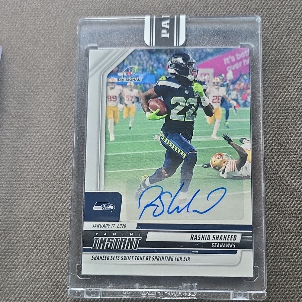 Panini 2026 Instant Football Rashid Shaheed #423 Seahawks Auto Serial 59/99