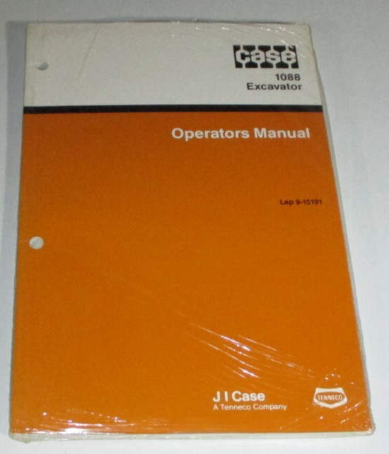 Case 1088 Excavator Operators/Owners/Maintenance Manual 9-15191 ORIGINAL! NOS!