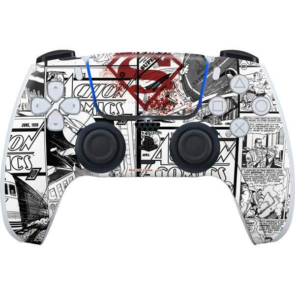 DC Comics Superman PS5 Controller Skin - Superman Comic Logo in Red