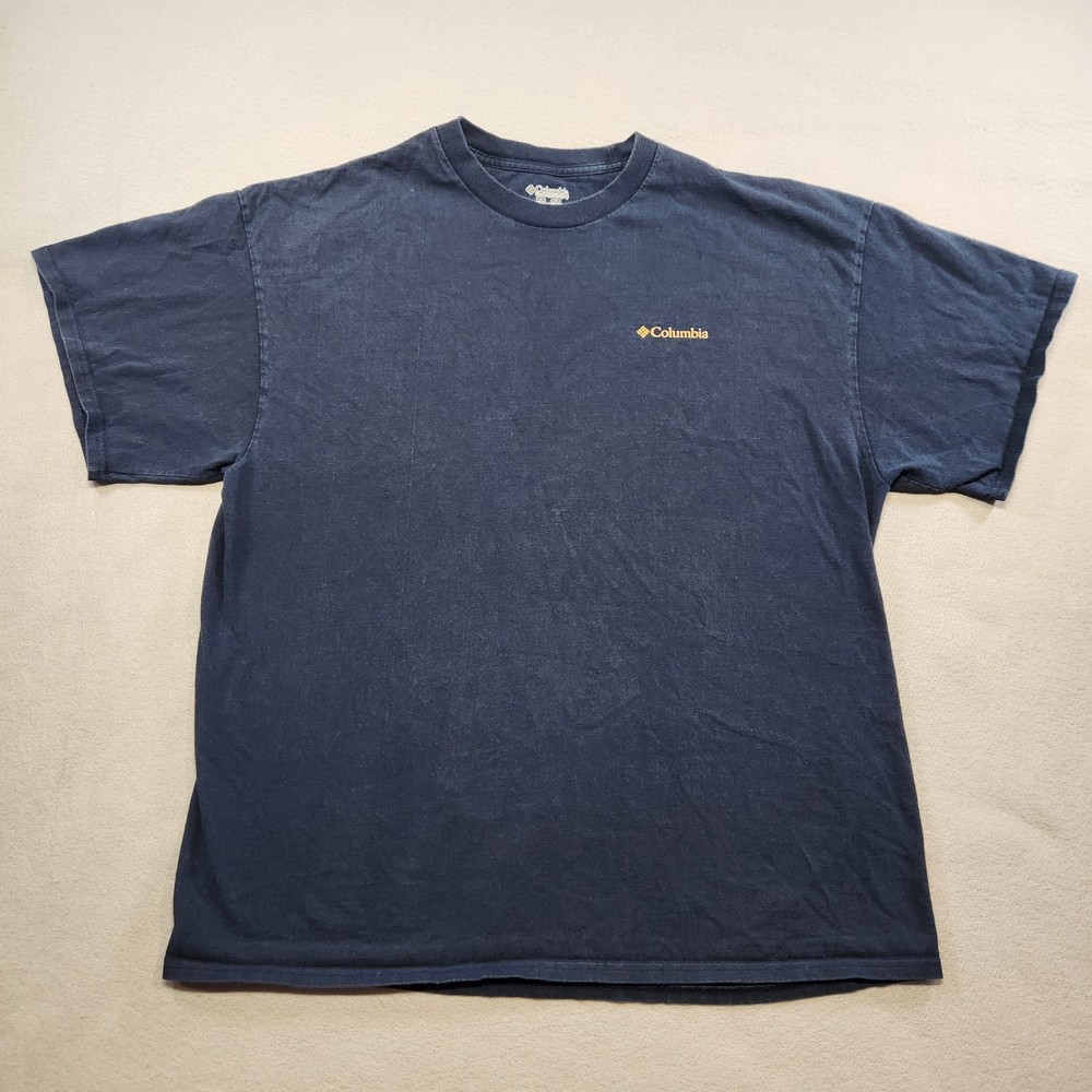 Columbia Sportswear Co Graphic T-Shirt Men’s XL Blue Outdoor Hiking Logo Tee