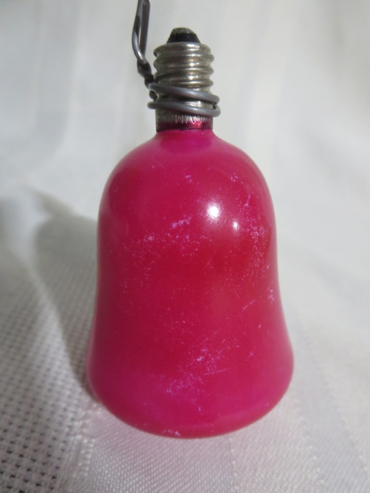 Vintage Christmas Red Bell Figural Light Bulb Tested Japan C6