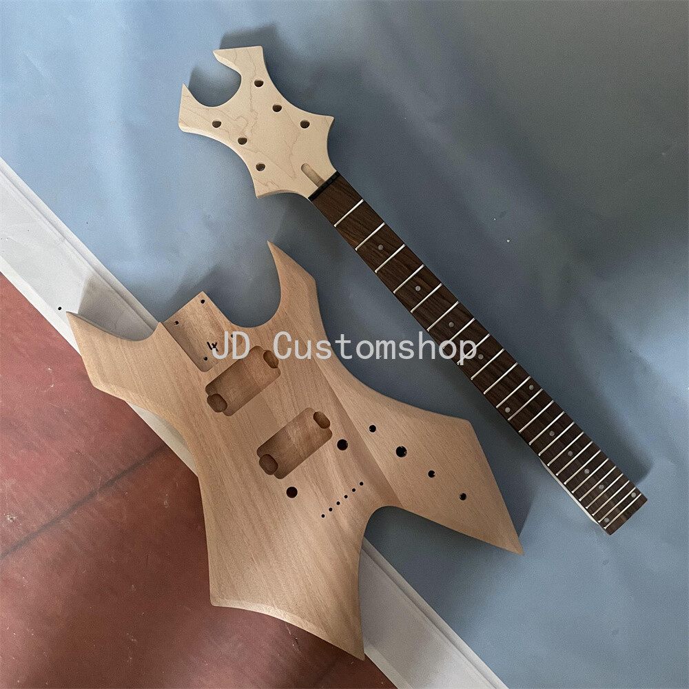 Unpainted Warlock Extreme DIY Kit Electric Guitar BC Warbeast Solid Body 24F