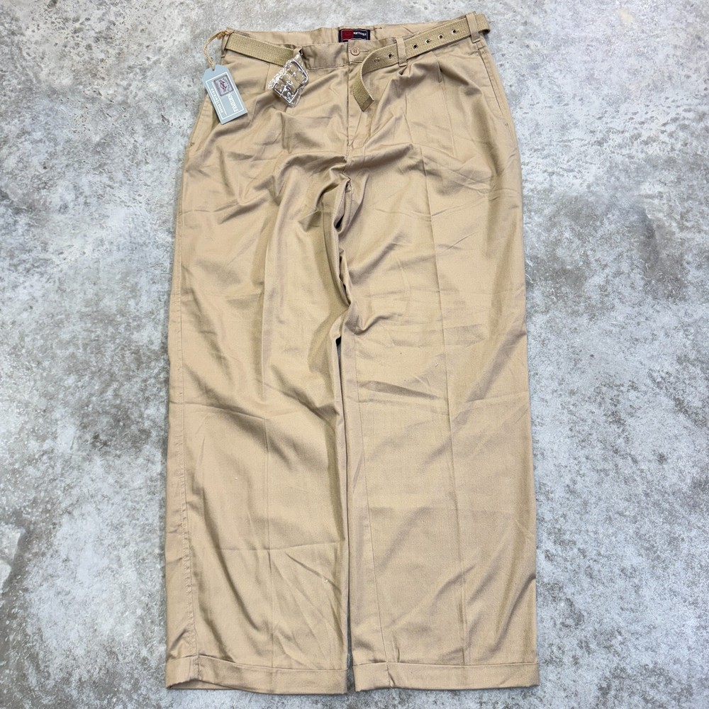 Y2k Baggy pants mens 34 x 31 North south Pole deadstock beige skate hip hop VTG