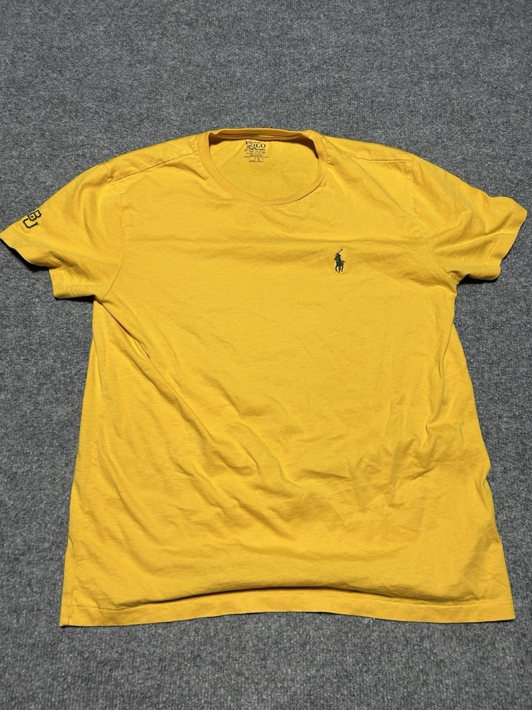 Baylor Polo Ralph Lauren Short Sleeve T-Shirt Yellow Size Small Men’s