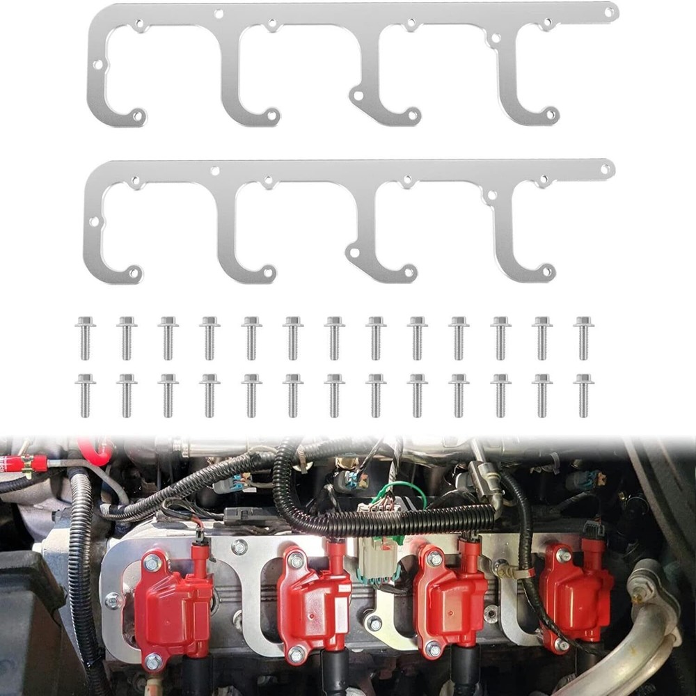 LS 5.3L Square Coil Brackets Valve Cover For D514A D510C 12558693 LSX Swap