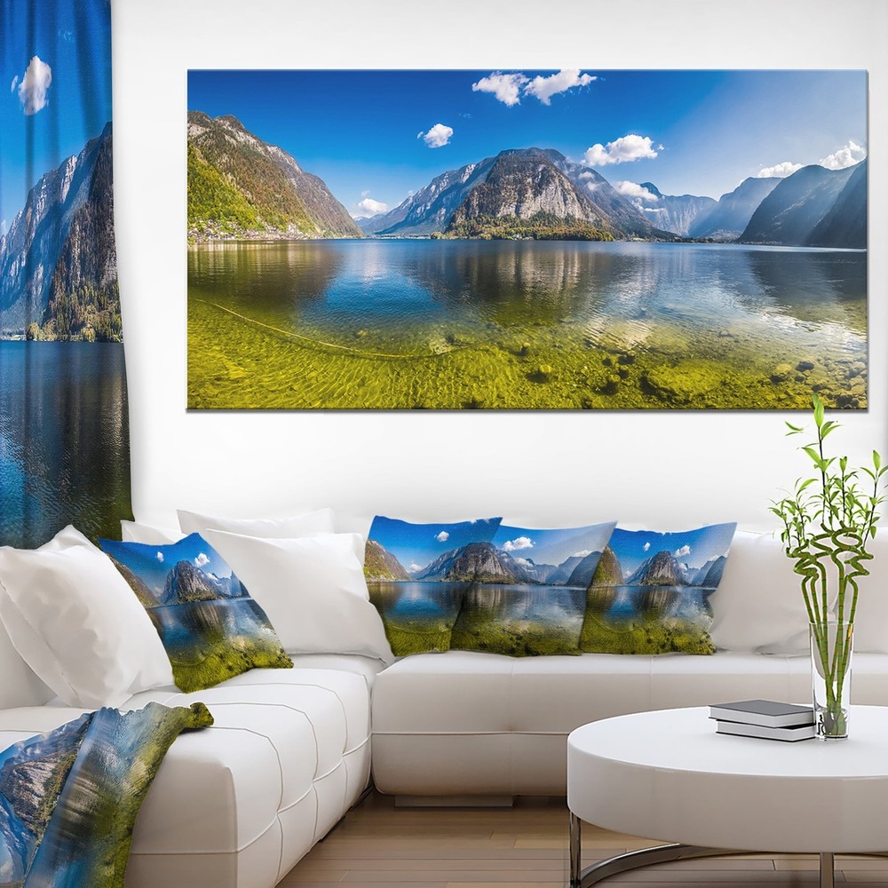 Crystal Clear Alpine Lake Landscape Art by Designart  
