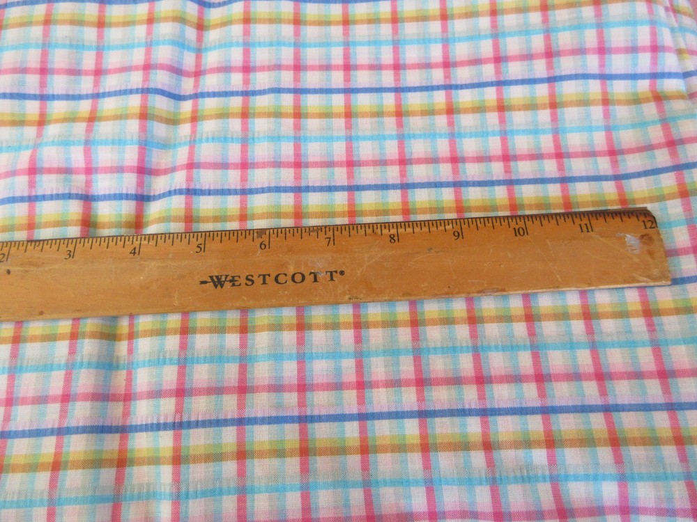 Spring Colors check Fabric 44''x 4 yards Estate