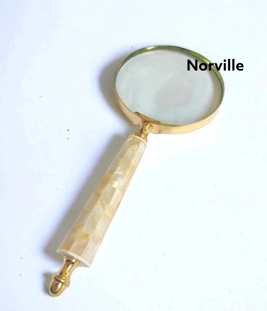Antique Mother Of Pearl Magnifying Glass Vintage Handheld Magnifier Gift 10