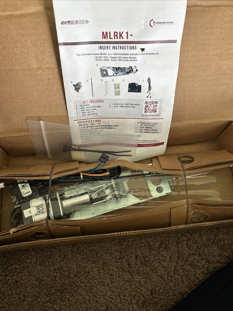 Sargent 80 Series COMMAND ACCESS MLRK1-SGT Electrified Panic Bar Kit