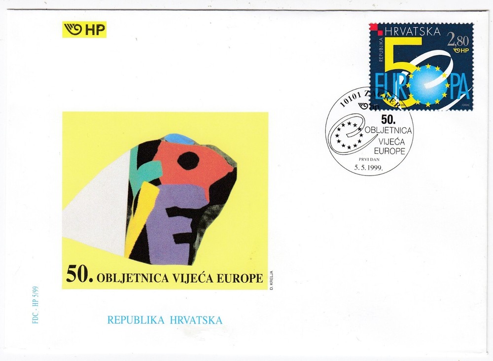 COUNCIL of EUROPE Croatia 1999 Mi 504 FDC