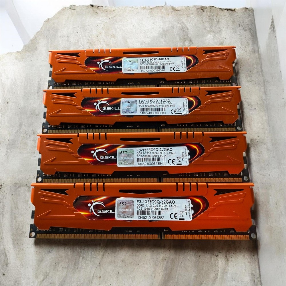 G.SKILL ARES 4X8GB (32GB) DDR3 DESKTOP Memory PC3-10600 1333MHz F3-1333C9Q-32GAO